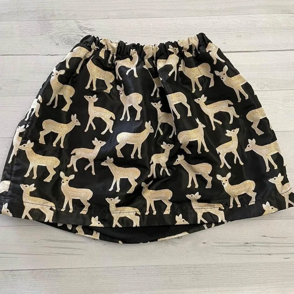 Gymboree Black Deer‎ Party Skirt 7/8